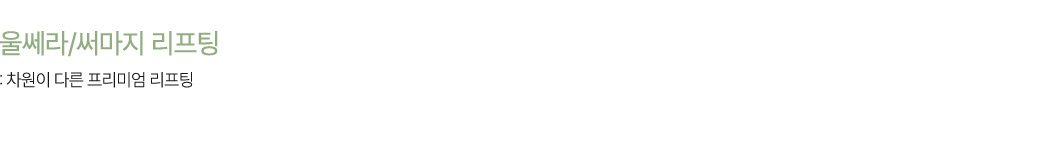 차원이 다른 프리미엄 리프팅